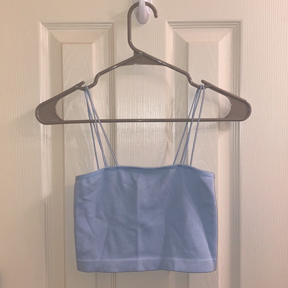 Light Blue Crop Top
